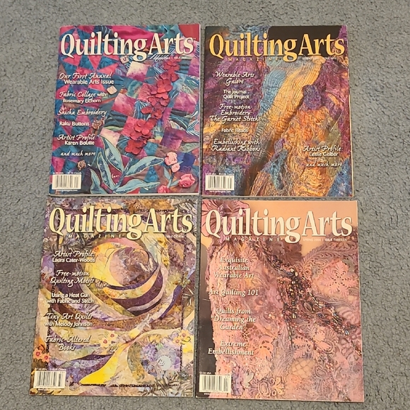 quilting arts Other - Quilting Arts Magazines, 4 (2002-2004) Sewing Free Motion Embrodery Art Quilts
